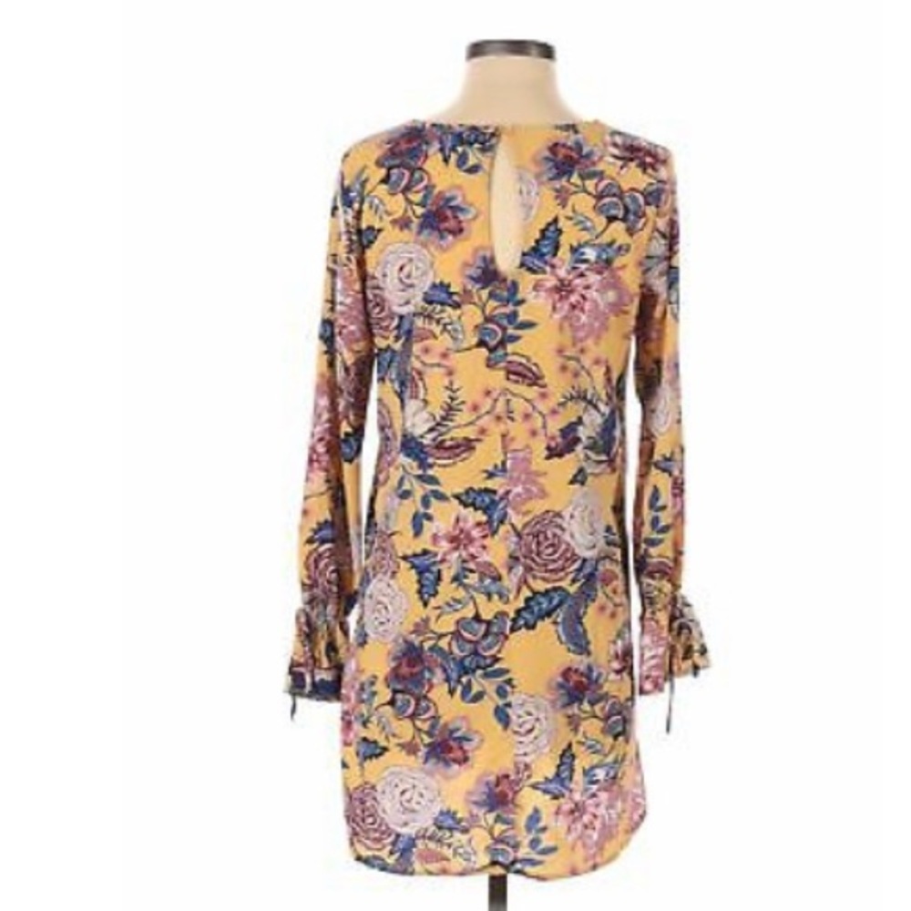 Xhilaration Floral Yellow Casual Dress, Size XS - Picture 6 of 6